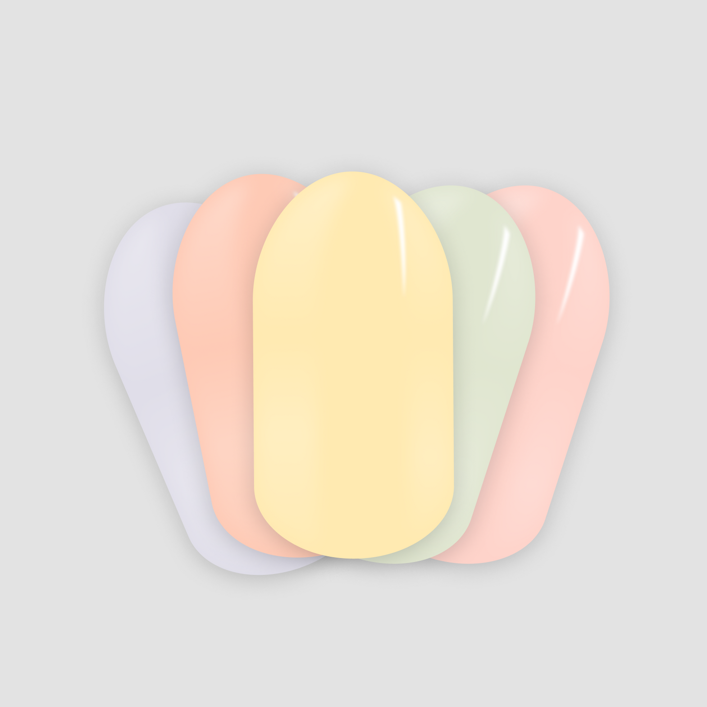 Pastel Palet, gel nail sticker