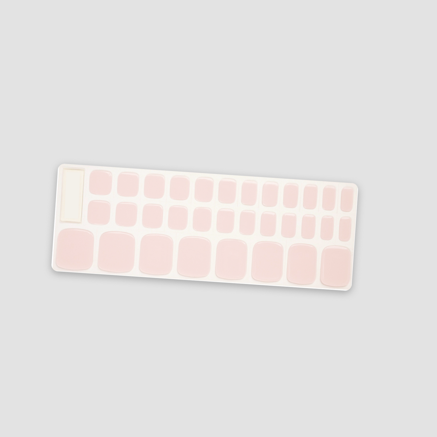 32 teen nagel wraps Neutral Rose op een strip