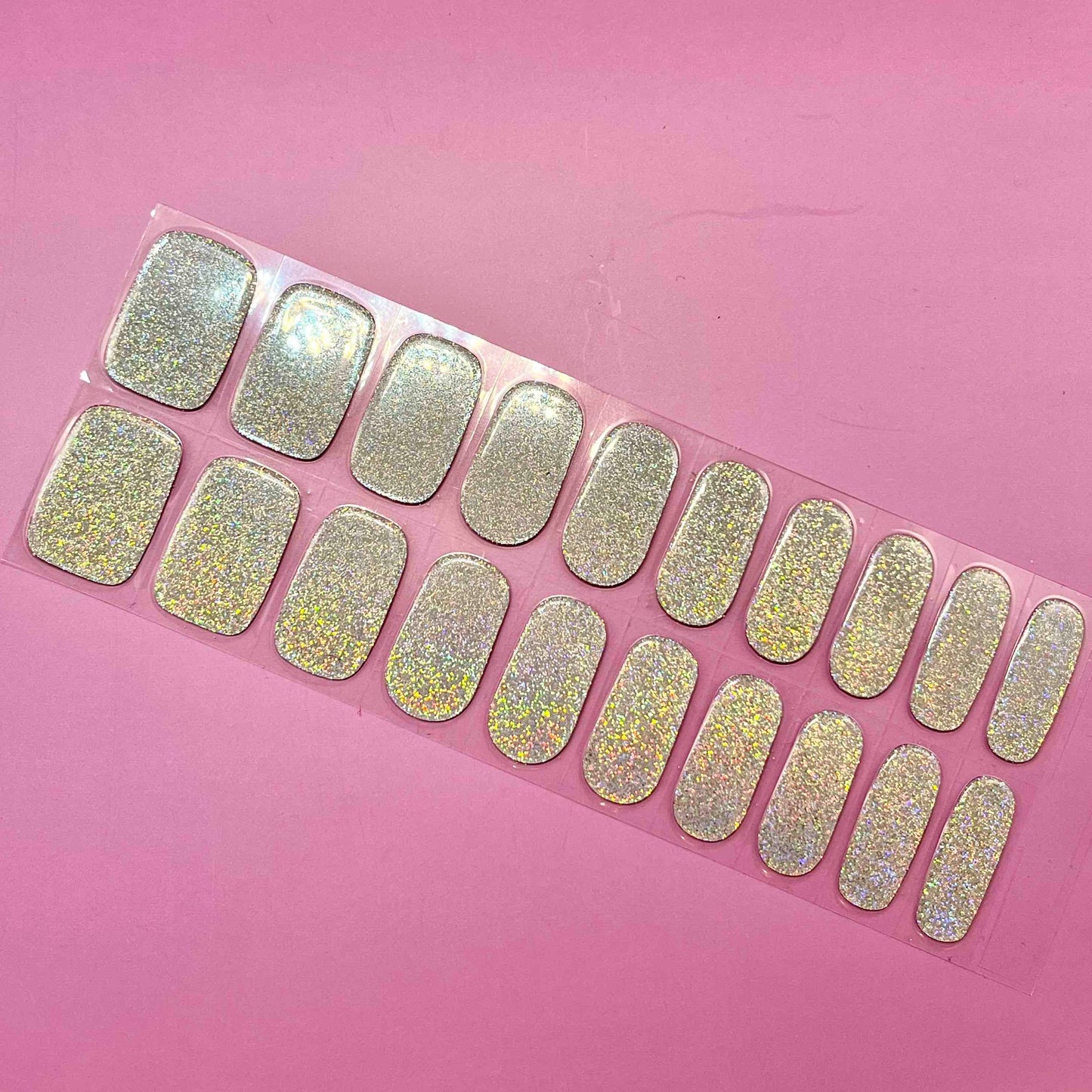 20 nagel wraps Hologram op een strip