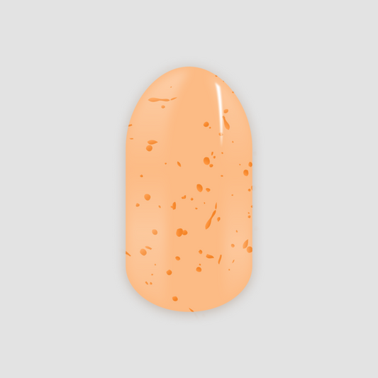 Dotted orange, gel nail sticker